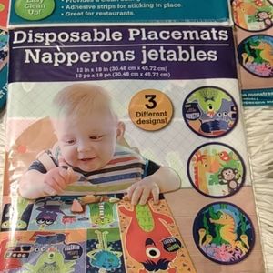 COPY - Bundle of (7 packs) of Toddler/Baby Disposable Placemats